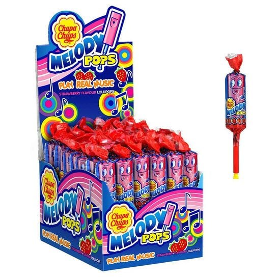 Acadea cu aroma de capsuni Melody Pops Chupa Chups 15g Engros