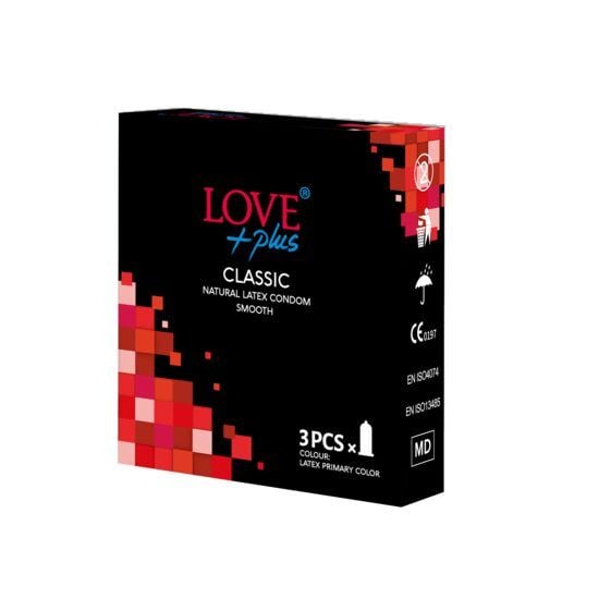 Prezervative Clasic, 3 bucati, Love Plus  Engros