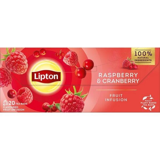 Ceai Lipton Raspberry - Cranberry, 20 plicuri Engros