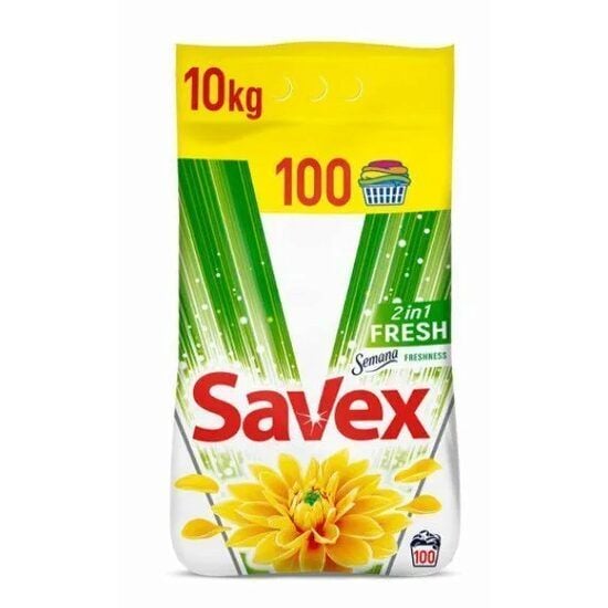 Detergent automat SAVEX Premium 2in1 Fresh, 10 kg, 100 spalari Engros