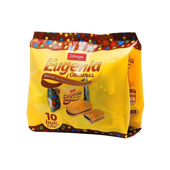 Punga biscuiti cu crema Eugenia original Dobrogea 10 bucati, 360 g Engros