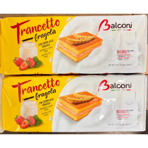 Prajitura Balconi Trancetto Albicocca cu Capsuni, 28g, 10 bucati Engros