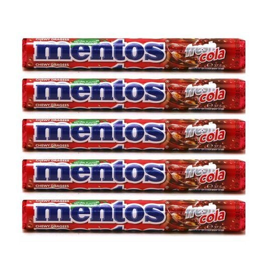 Drajeuri Gumate Mentos Fresh Cola 37.5g, Engros
