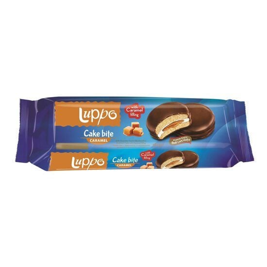 Prăjitură Luppo Cake Bite cu cremă de caramel, 182g Engros