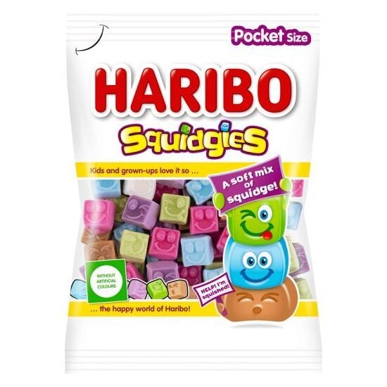 Jeleuri Haribo Squidgies 80g Engros