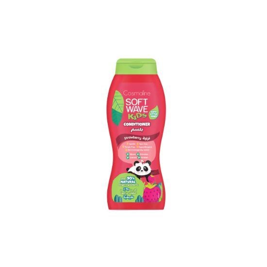 Balsam pentru copii Soft Wave capsuni, peste 90% ingrediente de origine naturală Cosmaline, 400 ml Engros