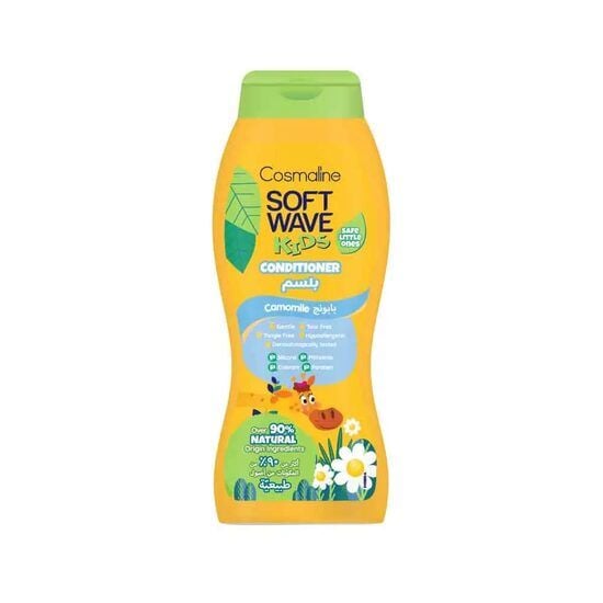 Balsam pentru copii Soft Wave musețel, peste 90% ingrediente de origine naturală Cosmaline, 400 ml Engros