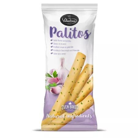 Grisine cu aroma de usturoi si patrunjel, 60 g, Palitos Engros