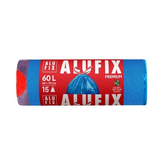 Saci menajeri cu snur AluFix Premium 64x70cm, 60L, 15 buc Engros