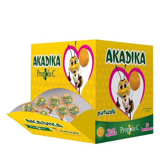 Akadika Propolis C portocala, 50 bomboane, Fiterman Engros