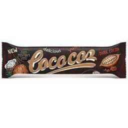 Baton de ciocolata neagra cu fulgi de cocos Cococoz, 24 g Engros