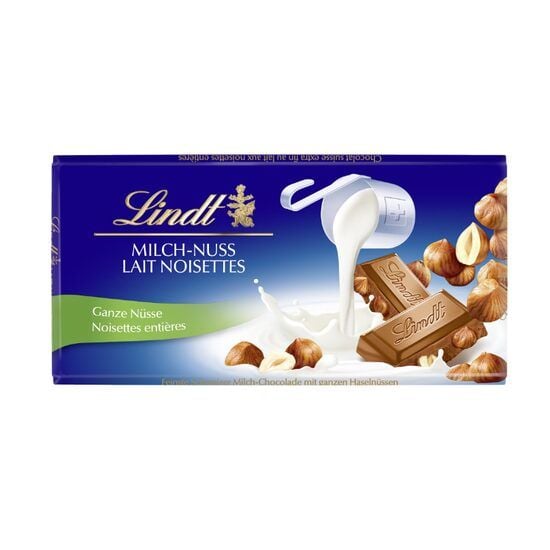 Tableta ciocolata Lindt Swiss lapte si alune de padure 100g Engros