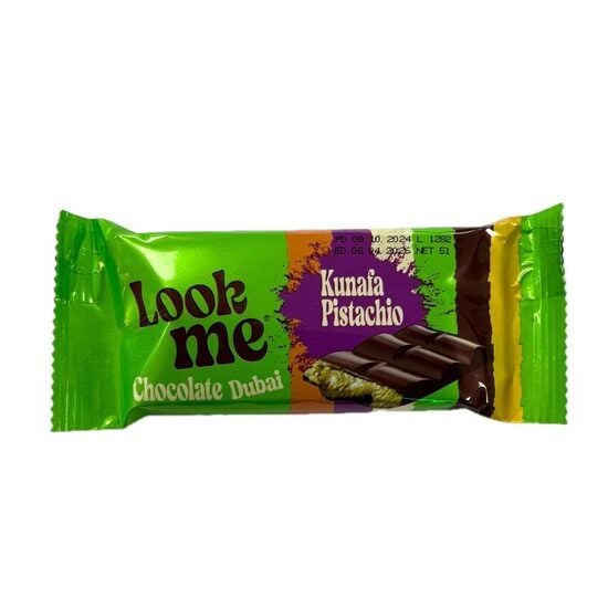 Ciocolata Dubai (cu crema de fistic si cataif) Look Me 51 g Engros