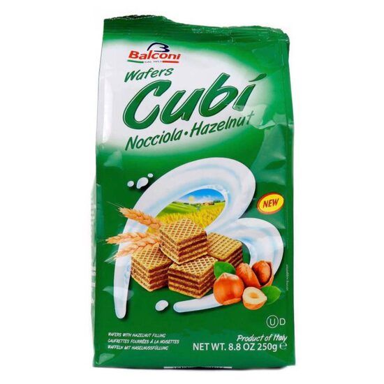 Napolitane cu crema de alune Cubi Balconi, 250 g Engros