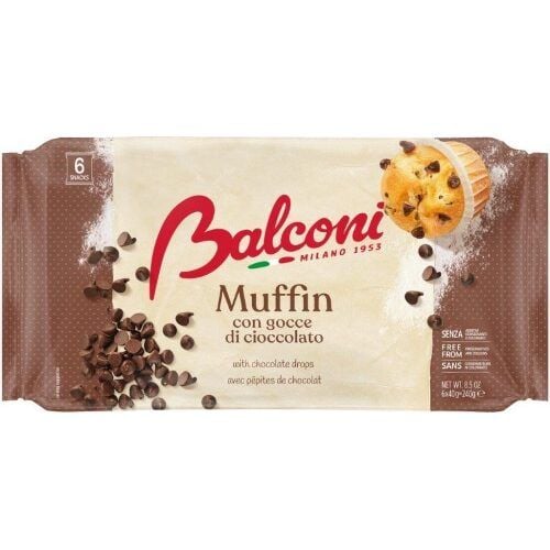 Briose cu bucati de ciocolata Balconi, 6x40g Engros