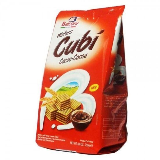 Napolitane cu crema de cacao Cubi Balconi, 250 g Engros