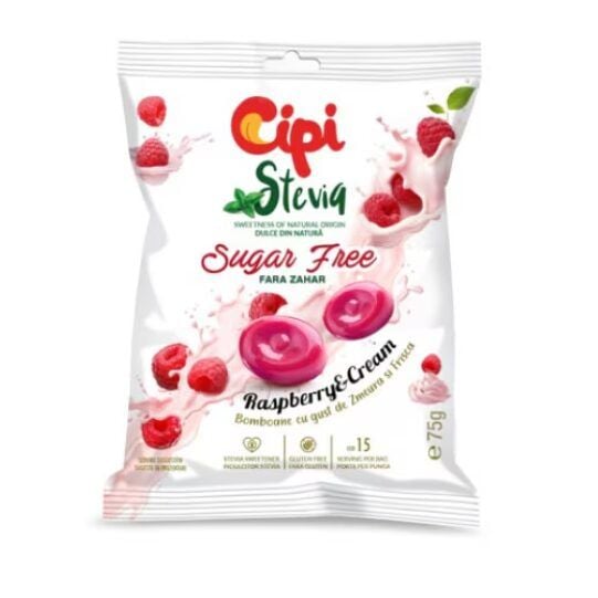 Drops cu zmeura si frisca CIPI Stevia 75g Engros