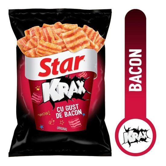 Snacksuri cu gust de bacon Star Krax, 60 g Engros