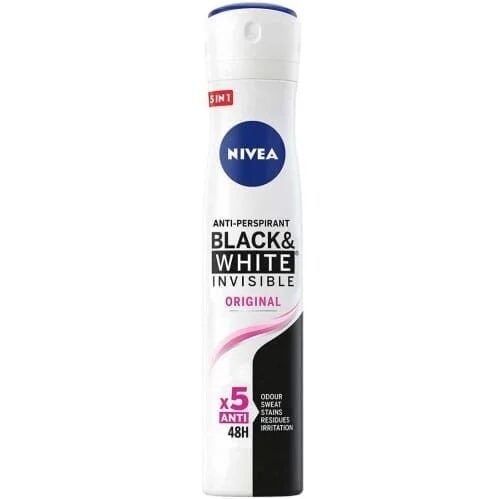 Deodorant spray Nivea Deo feminin Invisible for Black&White Clear, 200 ml Engros