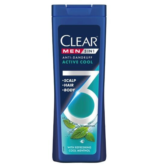Sampon Clear Men 3in1 Active Cool, 360 ml Engros