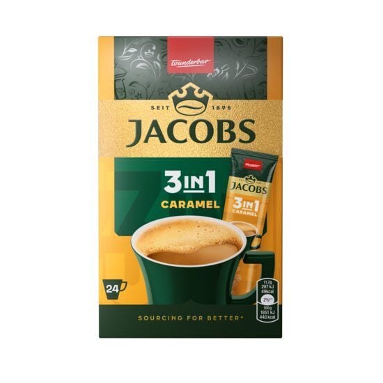 Jacobs 3in1 Caramel Taste 11.2GR x 24 plicuri Engros
