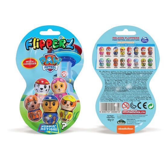 Jucarie colectabila cu drajeuri - Flipperz Collectable Toy with Candies 10g - Paw Patrol Engros
