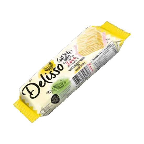 Napolitana cu crema de banane, Delisso Milky Cream Banana, 20g Engros