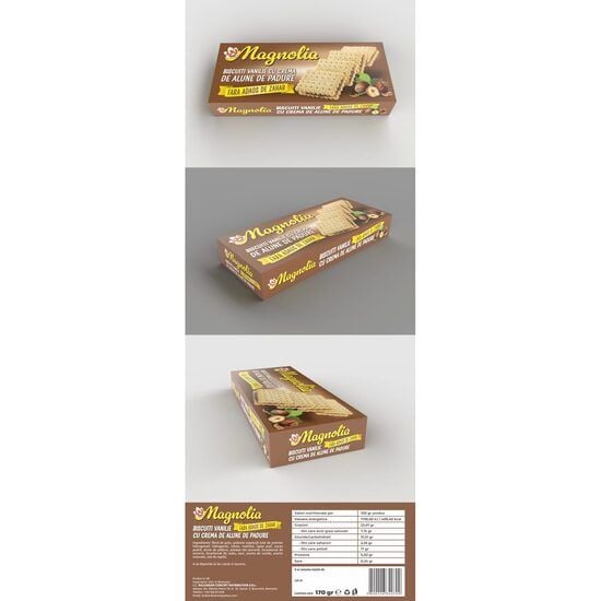 Biscuiți Magnolia cu Alune de padure, fara zahar, 170g Engros