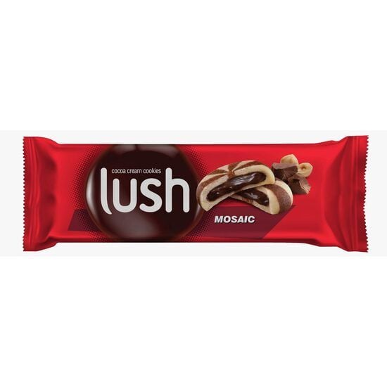 Biscuiti bicolori Lush Mosaic, Crema de Ciocolata, 51g Engros