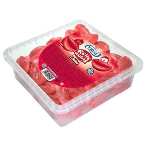 Bomboane gumate cu jeleu de fructe - buze, Vidal, 795g, 75 bucati Engros