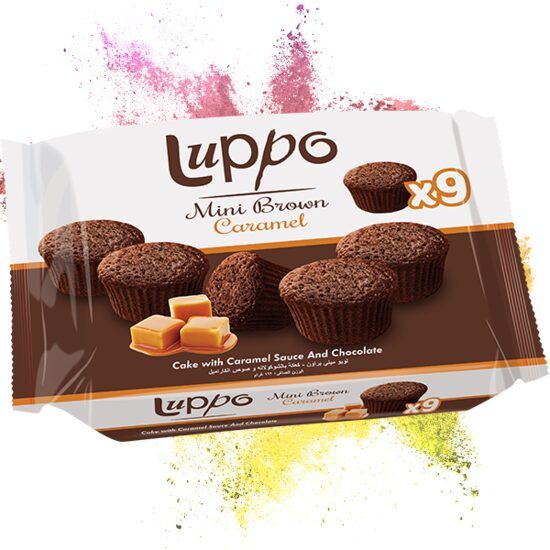 Prajitura cu sos de caramel si ciocolata Luppo Mini Brown, 162g Engros