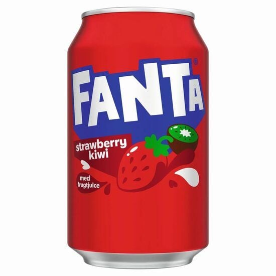 Bautura racoritoare carbogazoasa Fanta Strawberry&Kiwi, Doza 0.33l, IMP,  SGR Engros