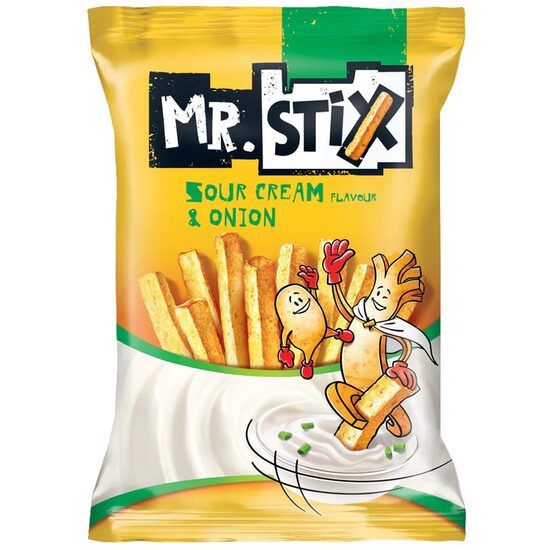Snacksuri Mr. Stix Sour Cream&Onion Flavour, 50 g, Aroma de Smantana si Ceapa Engros