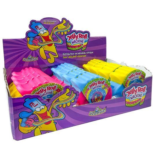 Funny Candy - Set 12 Rulete cu jeleu Jelly Roll Machine Funny Candy, 30g Engros