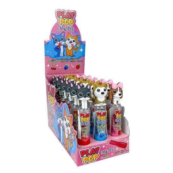 Funny Candy - Set 12 Acadele Cats&Dogs Play, Funny Candy, 9g Engros