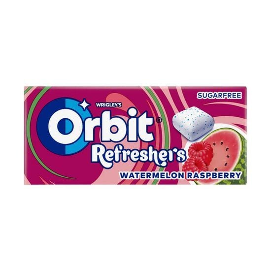 Orbit Refresher Watermelon guma de mestecat fara zahar cu arome de pepene 8 buc 17.9 g, 12 bucati, Import Engros