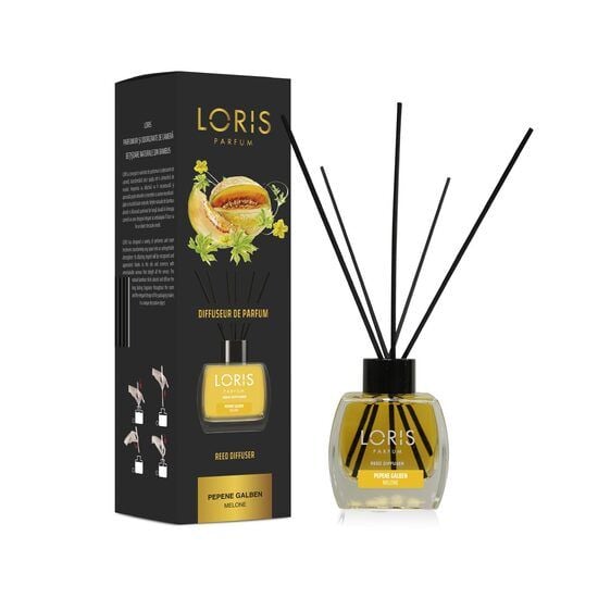 Odorizant de cameră cu bețe – Pepene Galben – Loris, 120 ml Engros