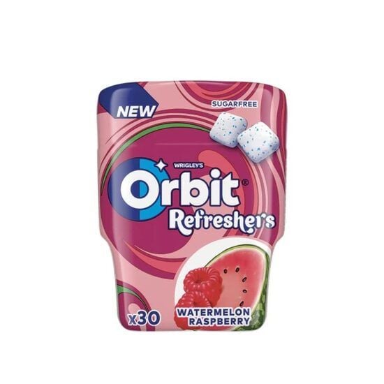 Orbit Refresher\'s Watermelon guma de mestecat cu aroma de pepene rosu, 30 buc, 67 g, Import Engros