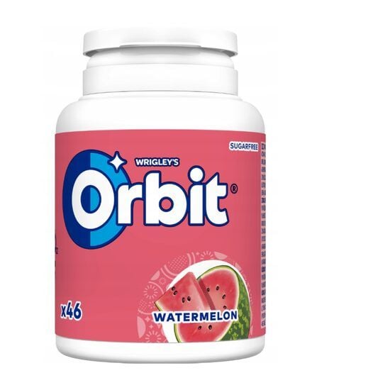 Orbit Watermelon guma de mestecat cu aroma de pepene rosu 46 buc 64 g, Import Engros