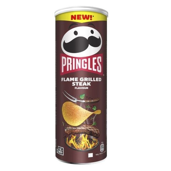 Pringles 165g Flame Grilled Steak – Chipsuri crocante cu aromă intensă de friptură la grătar Engros