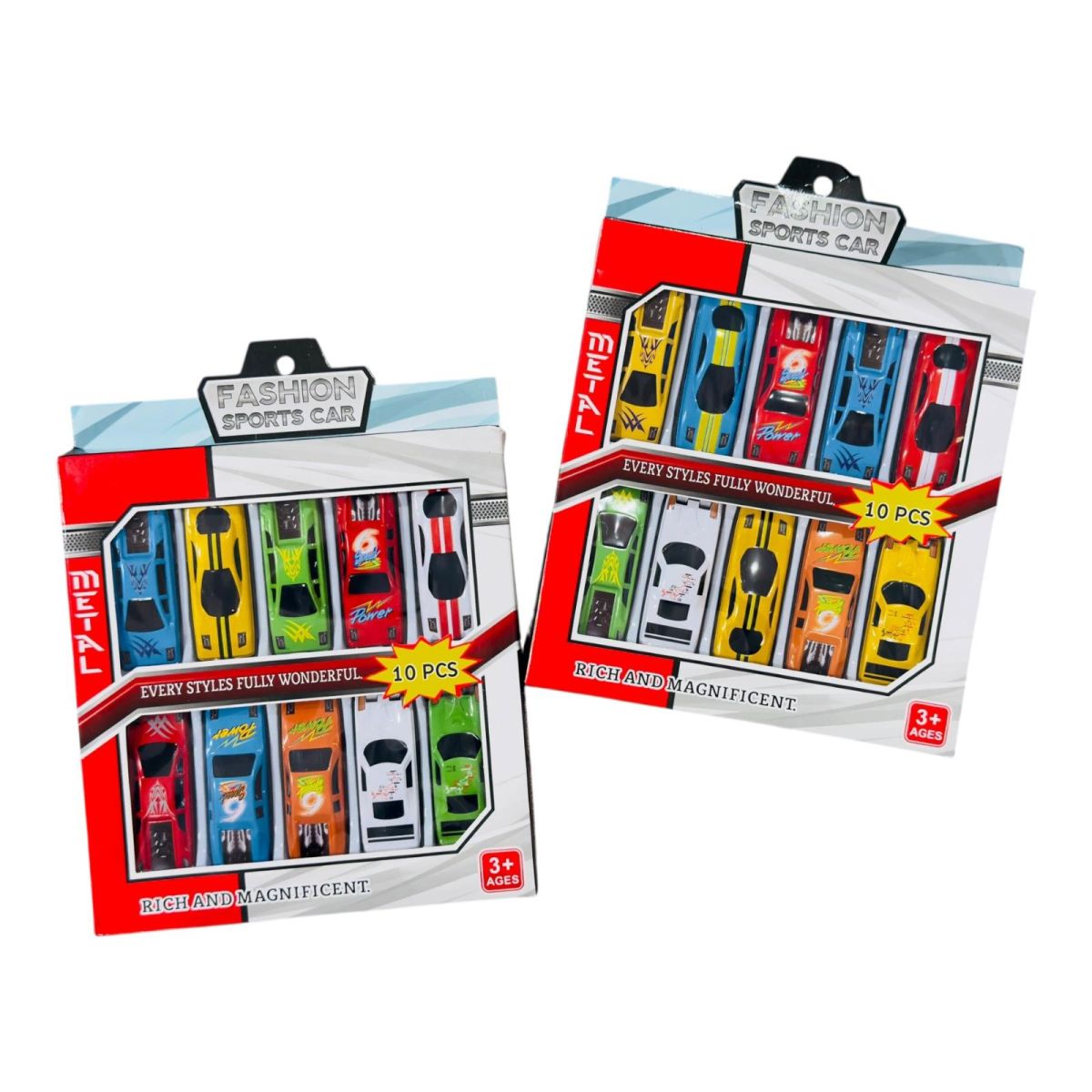 Set 10 masinute de metal, multicolor, 20×18cm, en-gros