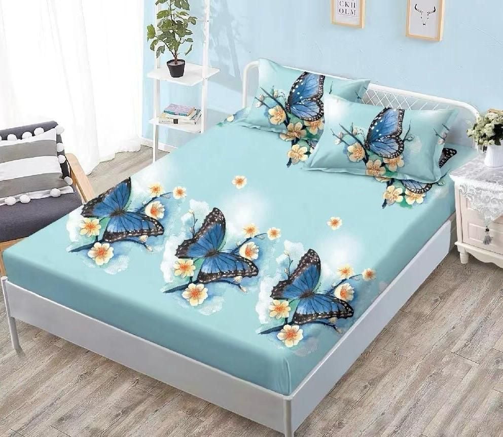 OFERTA Lenjerii cu Elastic En-Gros, Serie 10 Bucati Diferite, Material Bumbac tip Finet, 3 Piese, Cearceaf de Pat 180x200cm, cu 2 Fete de Perna 50x70cm Incluse [CLONE]