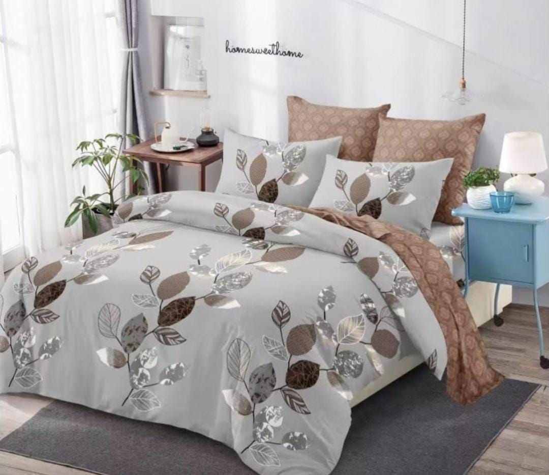 Set Lenjerii En-Gros, Gri, 6 Piese, Din Bumbac Premium tip Finet, 200x230cm