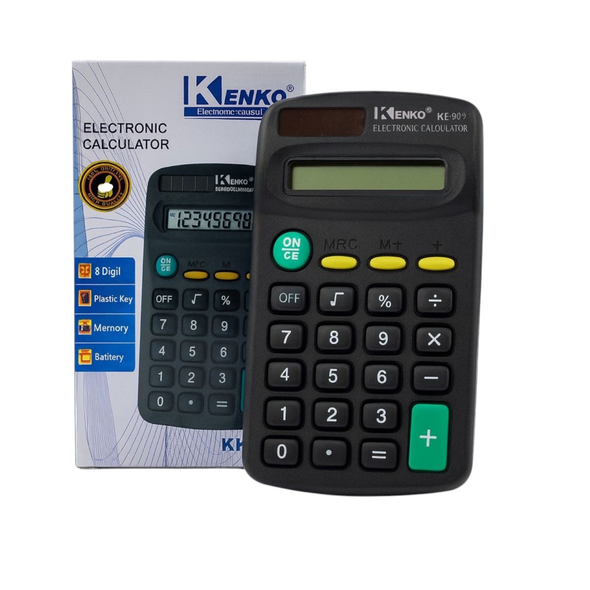 Calculator Electronic 11x6cm Kenko KK-402, 8 Cifre Design Clasic cu Memorie și Baterie Engros