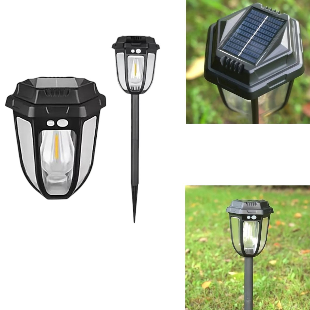 Lampa Solara 14x11x50cm cu Senzor de Miscare, Prindere pe Perete sau Model Felinar eNGROS