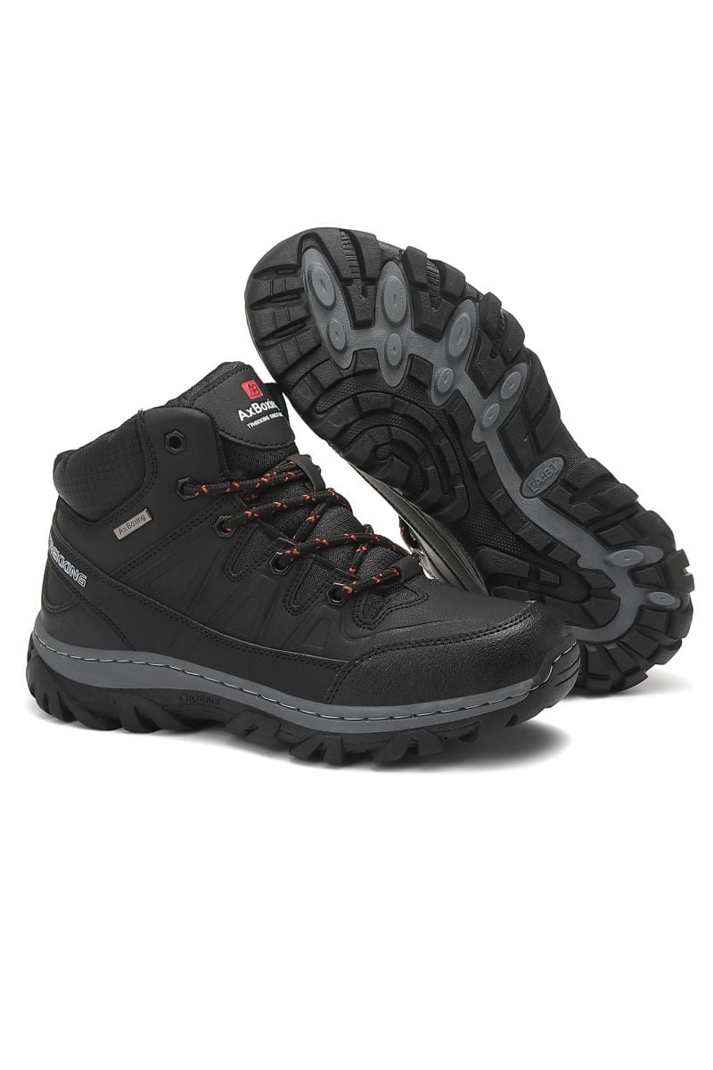 Bocanci Casual Barbat Imblaniti, Inchidere Siret, Piele Ecologica, Talpa Antiderapanta, Engross, Marimi 40-45, 8buc/bax