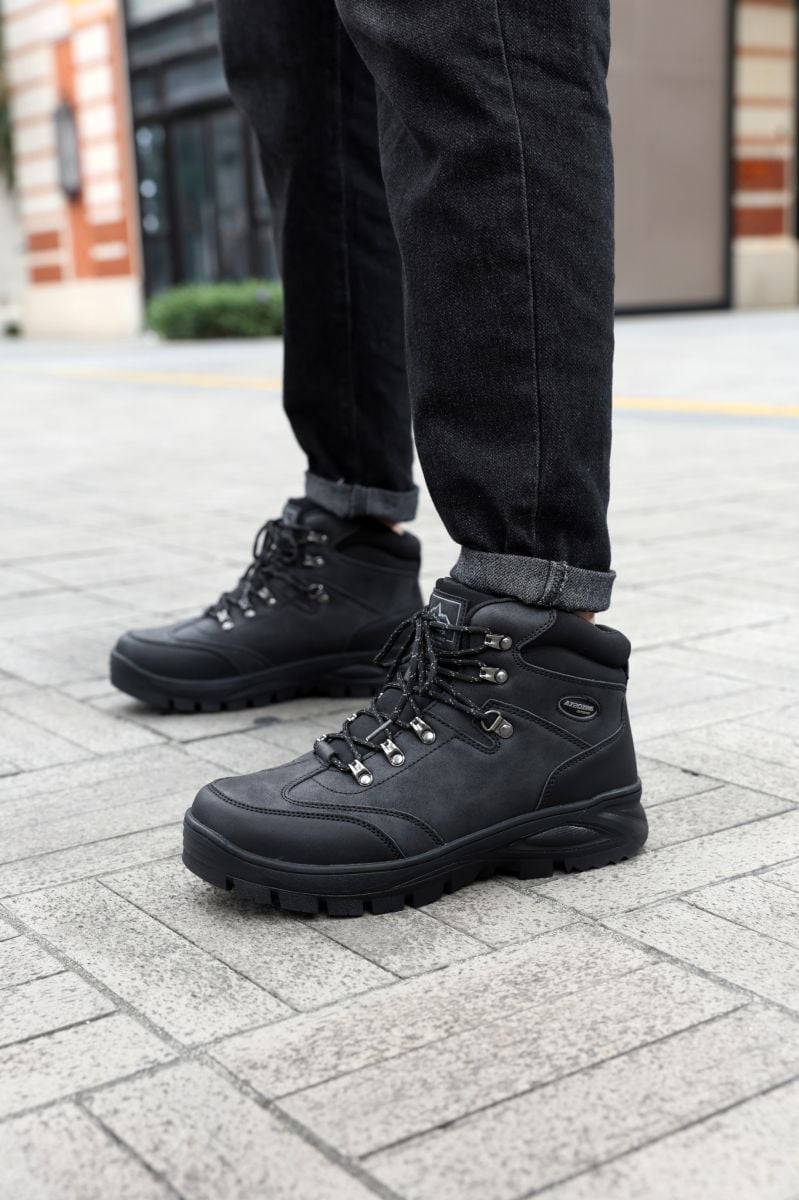 Bocanci Barbati, Imblaniti, Design Modern, Piele Ecologica, Inchidere Siret, Engross, Marimi 40-45, 8buc/bax negru