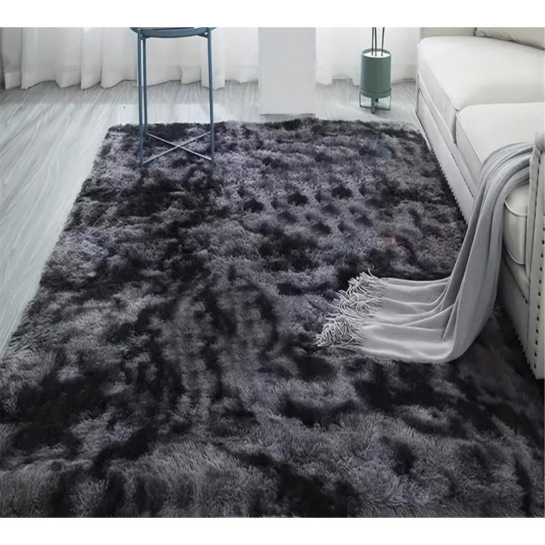 Covoare Fluffy En-Gros, Gri Albastrui, 150x200cm, Design Modern, Elegant si Confortabil