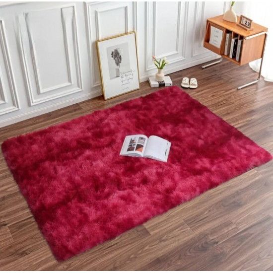 Covoare Fluffy En-Gros, Rosu, 150x200cm, Design Modern, Elegant si Confortabil