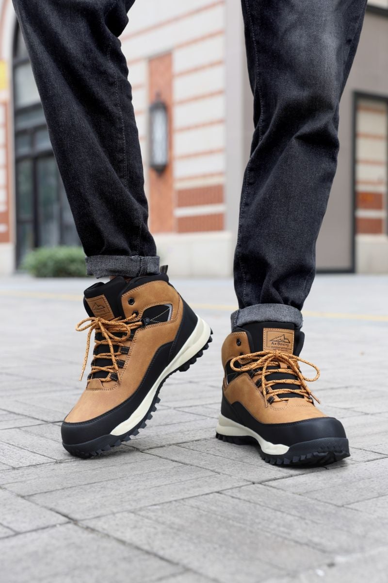 Ghete Barbat, Casual-Sport, Imblanite, Pile Ecologica, Inchidere SIret, Marimi 40-45, 8buc/bax camel
